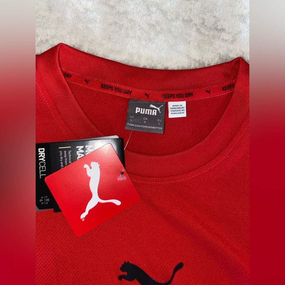 Red sleeveless puma tank